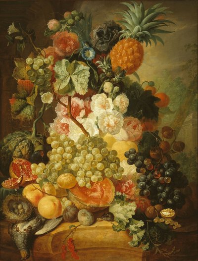 Stillleben mit Blumen und Früchten von Jan van Os